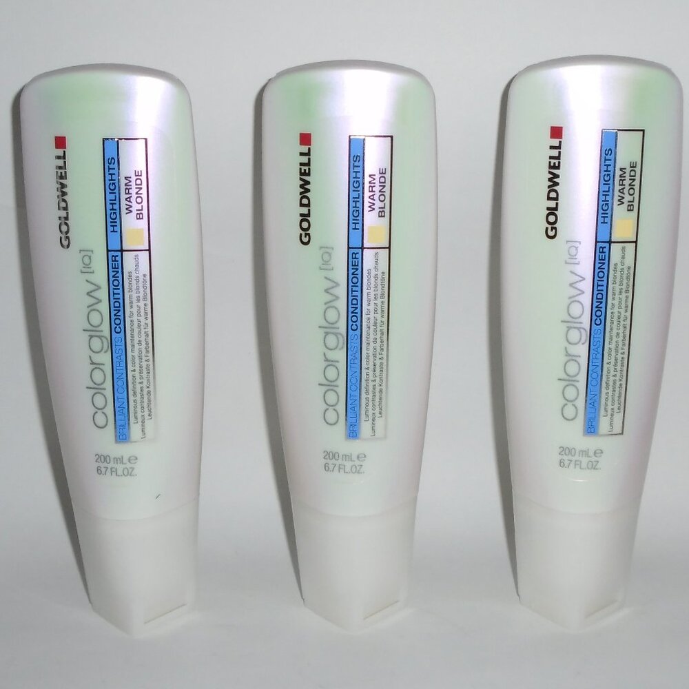 Goldwell ColorGlow IQ Conditioner Warm Blonde *3 New Bottles* 200ml / 6.7oz Each